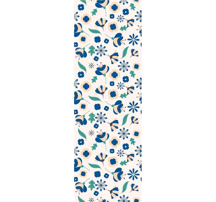 Dining room blind in french provincial floral white - TenStickers