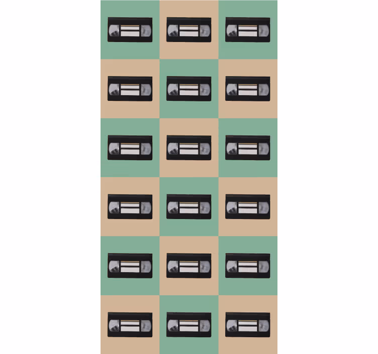 Retro roller blind in retro tape design - TenStickers
