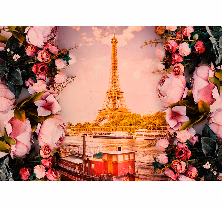 Parisian Floral Elegance paris wall mural - TenStickers