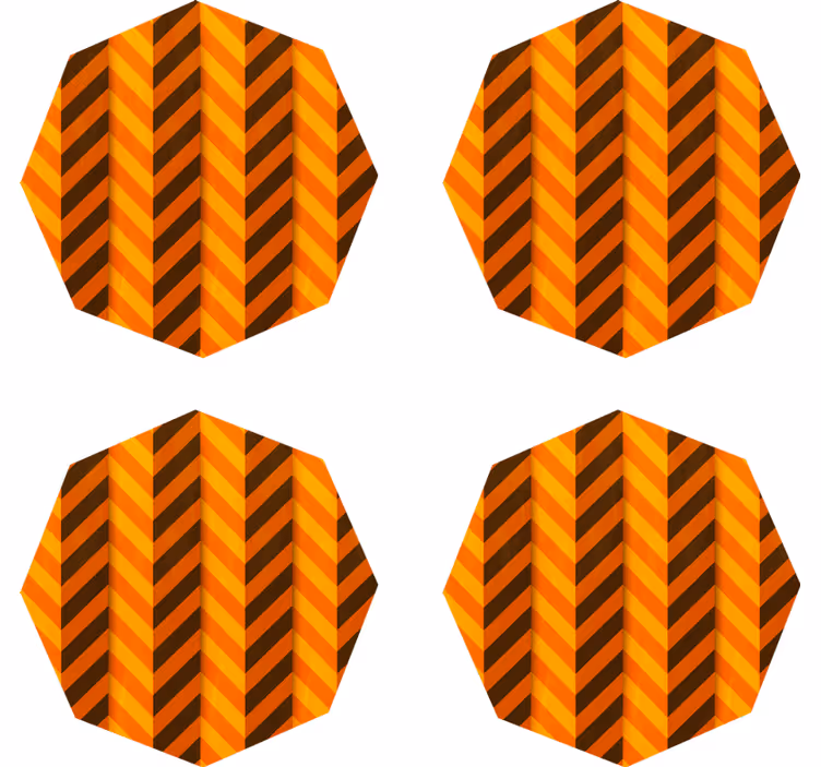 Halloween coaster chevron pattern in orange - TenStickers