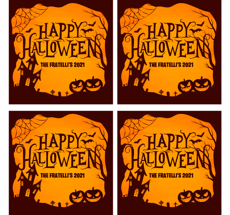 Halloween coaster for spooky halloween festivities - TenStickers