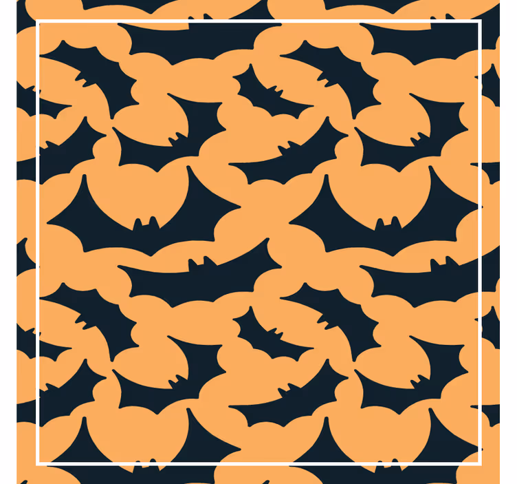 Halloween coaster bat pattern design - TenStickers