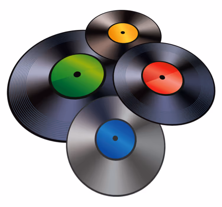 Records vintage vinyl rugs - TenStickers