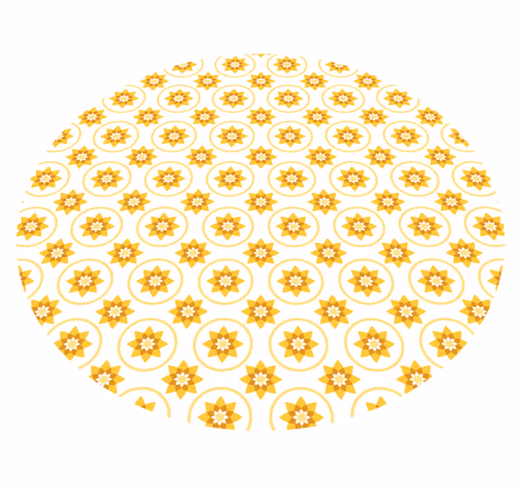 Yellow sun modern vinyl carpet - TenStickers