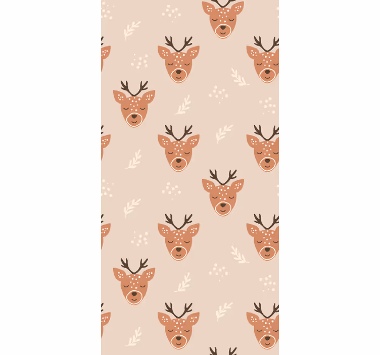 Reindeer Pattern animals wallpaper - TenStickers