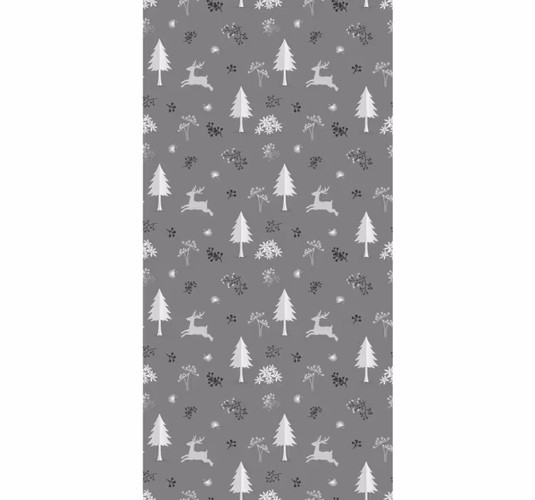Winter Scenery Motif holiday christmas wallpaper - TenStickers