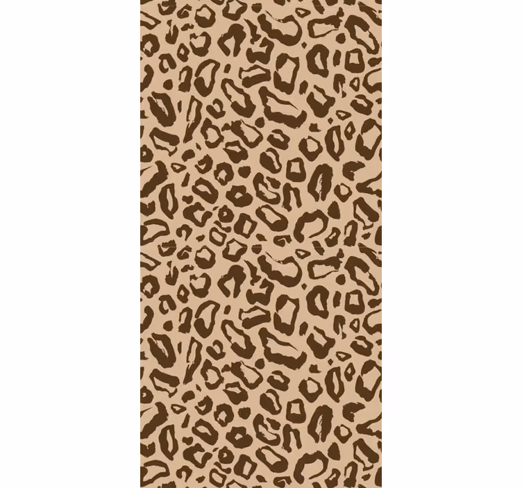 Beige feline pattern leopard print wallpaper - TenStickers