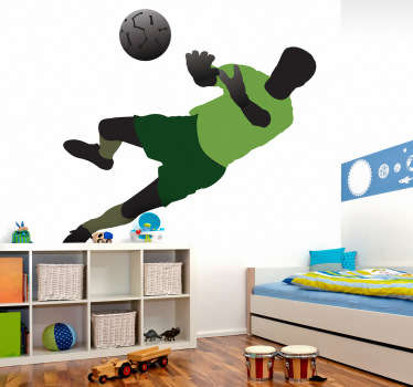 Diving Goalkeeper Football Wall Sticker