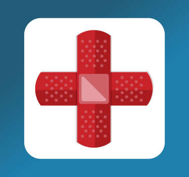 First Aid Sign Sticker