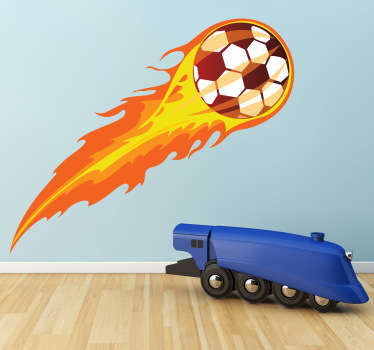 Footbal on Fire Kids Sticker