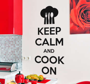 Keep Calm And Cook On Wall Sticker