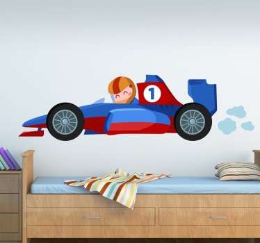 Kids F1 Car Wall Sticker