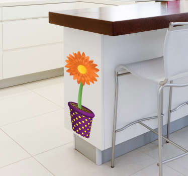 Potted Sunflower Wall Sticker