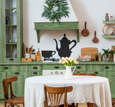 Vintage Teapot Wall Sticker