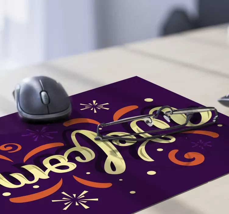 Personalised mouse pad welcome stylish design - TenStickers
