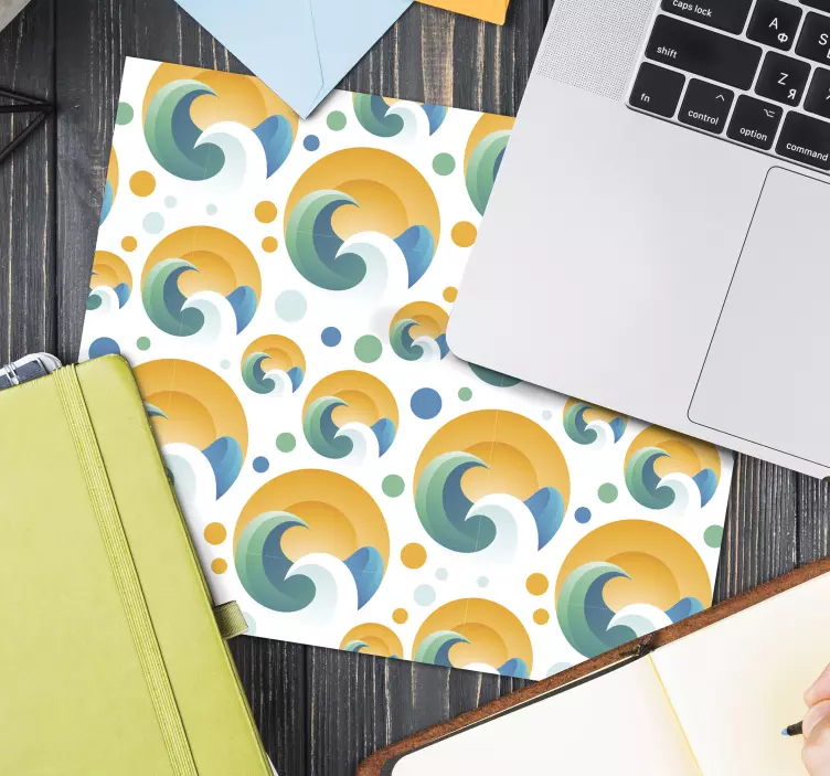 Mouse pad pattern colorful wave designs - TenStickers
