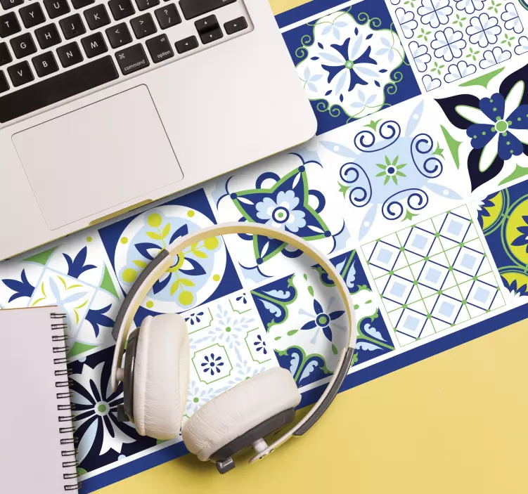 Blue Moroccan style original mouse pad - TenStickers