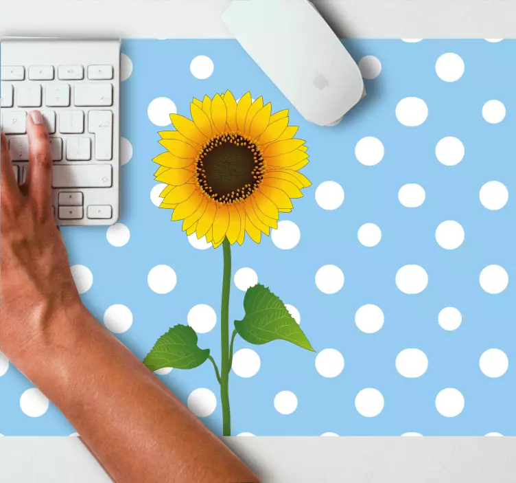 Cute little sunflower floral mousepad - TenStickers
