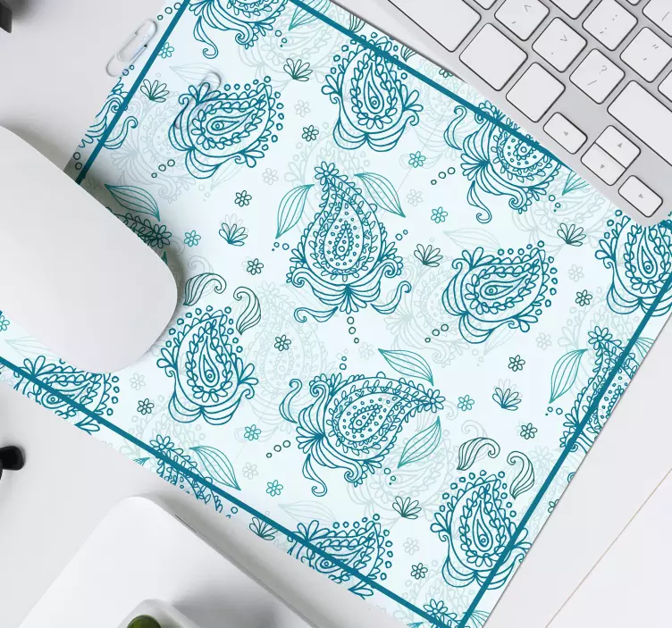 Elegant Floral Motif mouse pad pattern - TenStickers