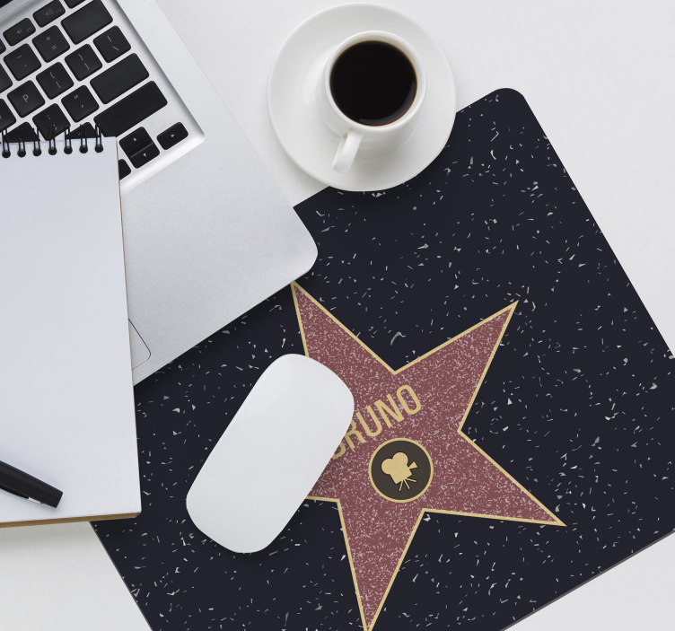Hollywood star mousepad with name - TenStickers