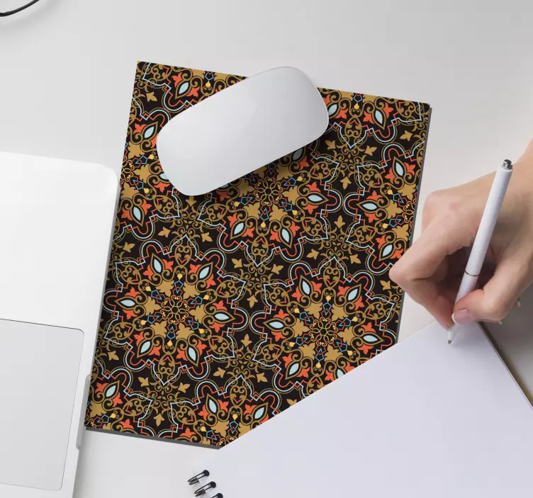 Intricate Floral Motif mouse pad pattern - TenStickers