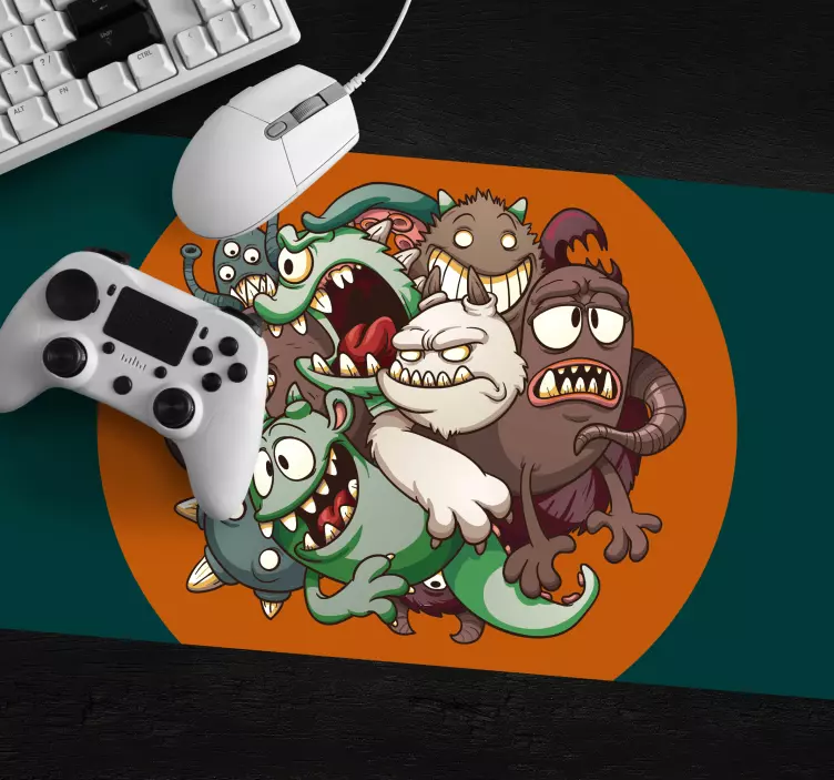 Multicolor monster gaming mouse pad - TenStickers
