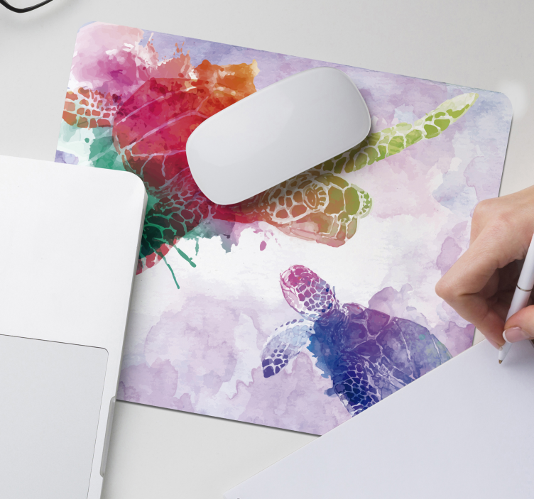 paint art turtles original mouse pad - TenStickers