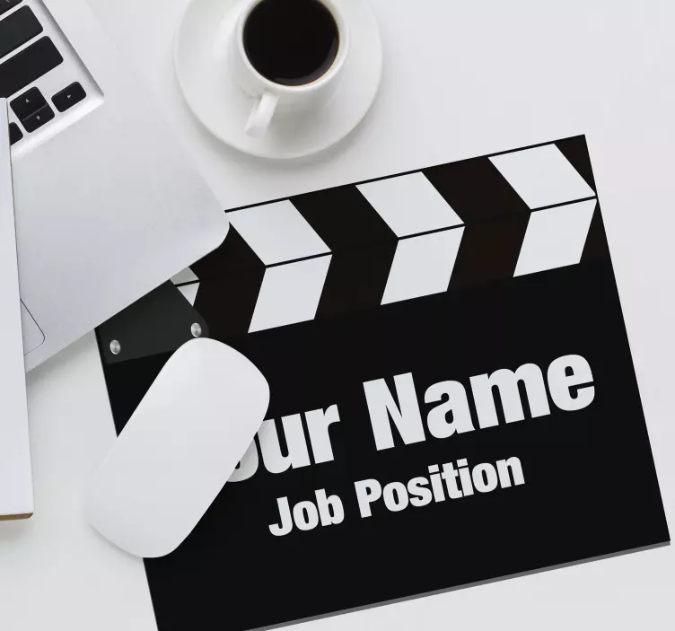 Personalised Clapperboard mouse mat - TenStickers