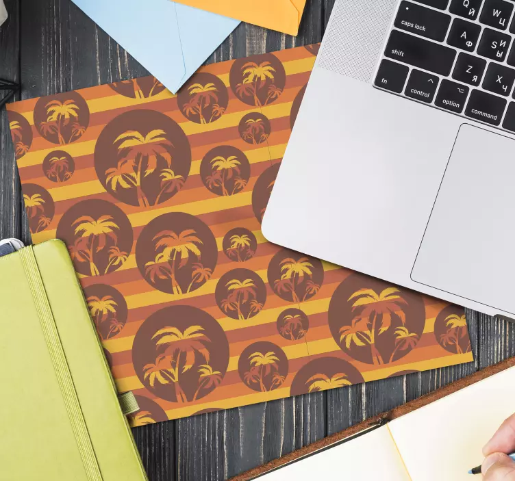 Retro Sunset and Palms trees mouse pads - TenStickers