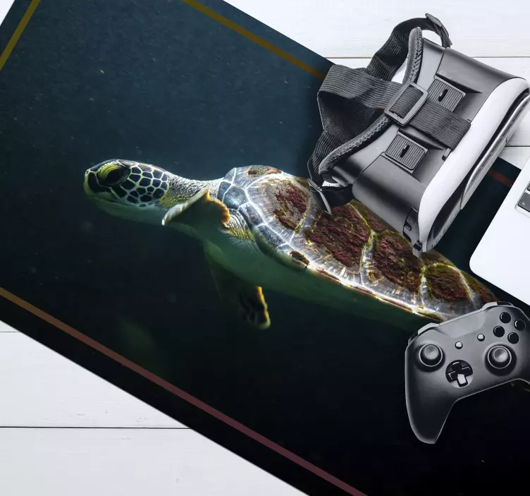 Swimming Turtle XXL mouse pad - TenStickers