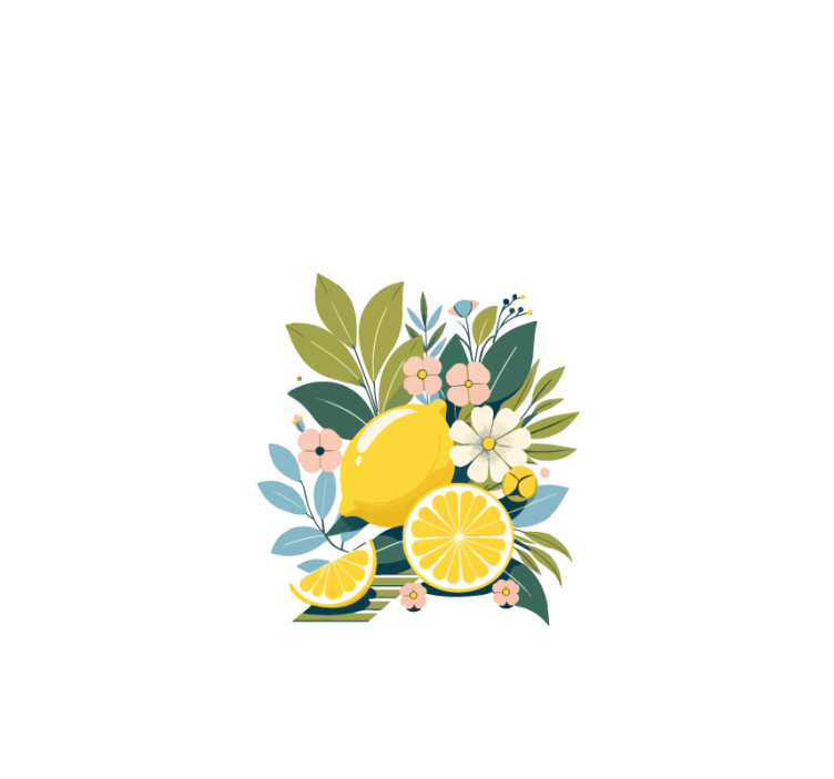 Artistic lemons blind kitchen - TenStickers