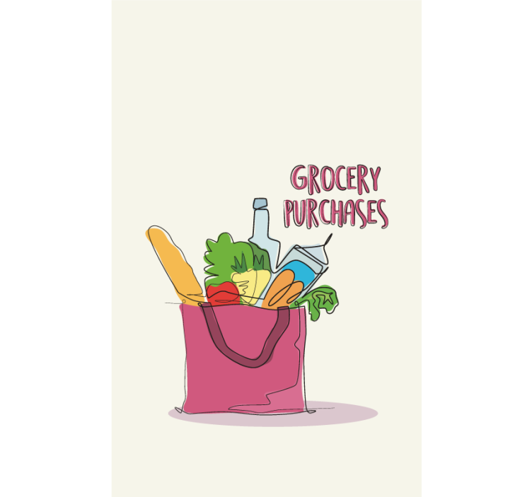 Grocery illustration blind kitchen - TenStickers