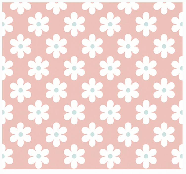 White daisies pattern blind children - TenStickers