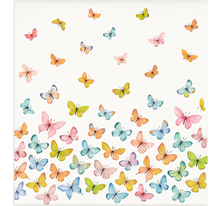 Flying colorful butterflies blind children - TenStickers