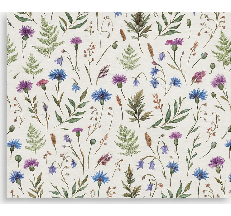 Wildflower meadow pattern living room blind - TenStickers