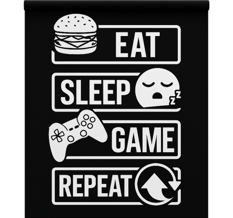 Eat sleep game repeat blind geek - TenStickers