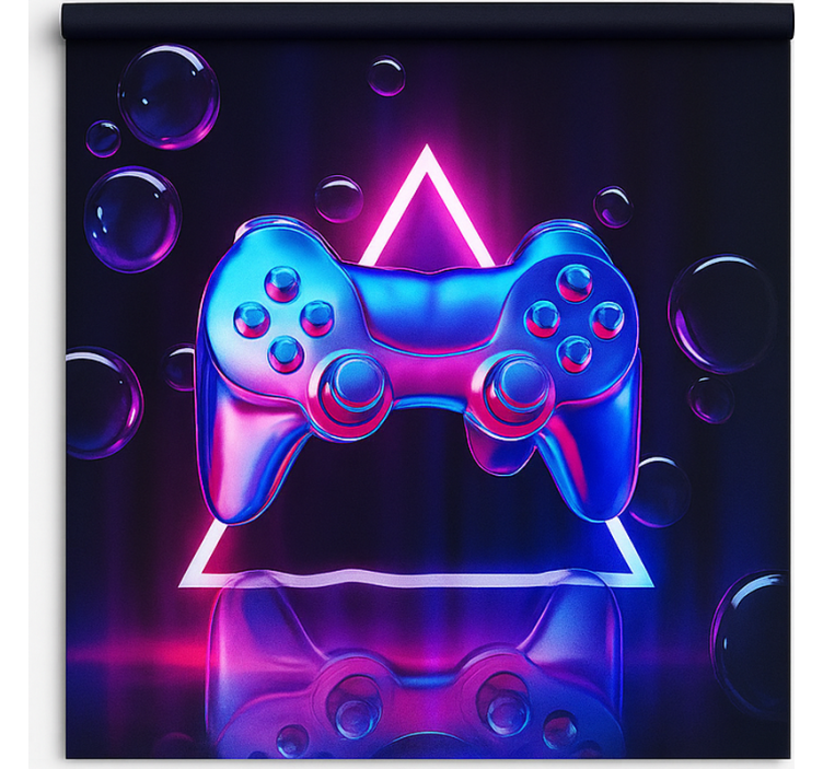 Chrome neon bubble controller blind geek - TenStickers