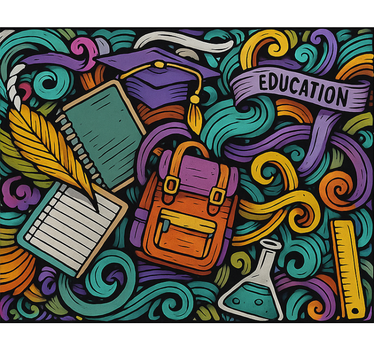 Colorful abstract objects blind teens - TenStickers