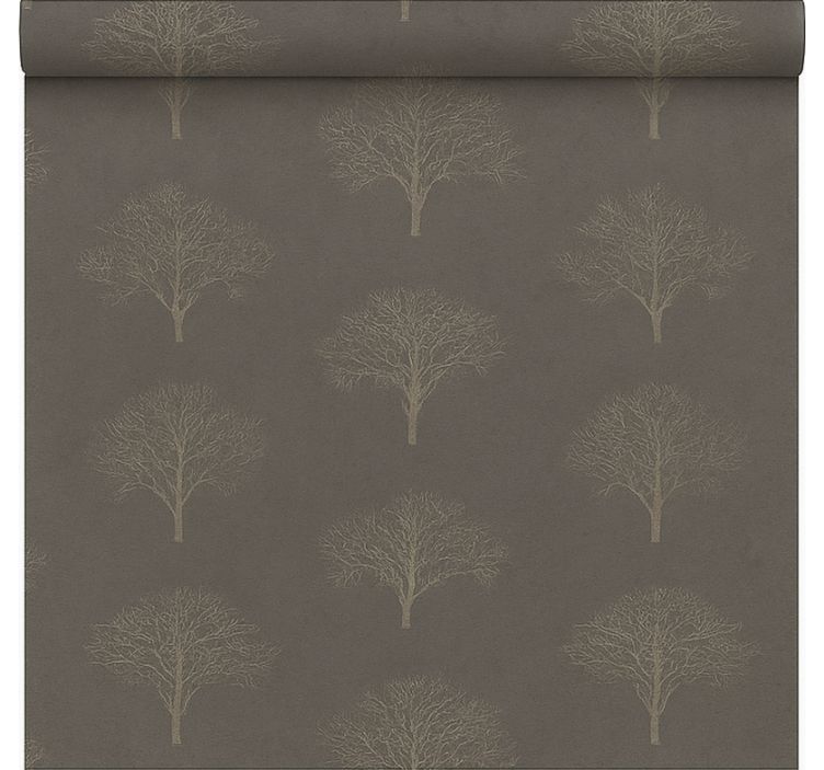 Beige black forest trees  dining room blind - TenStickers