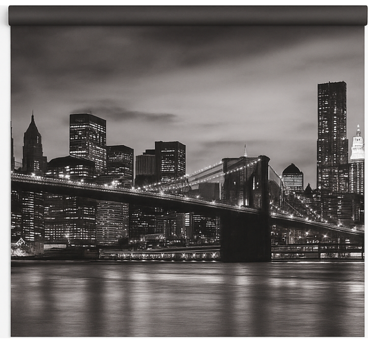 Blind office city after dark - TenStickers