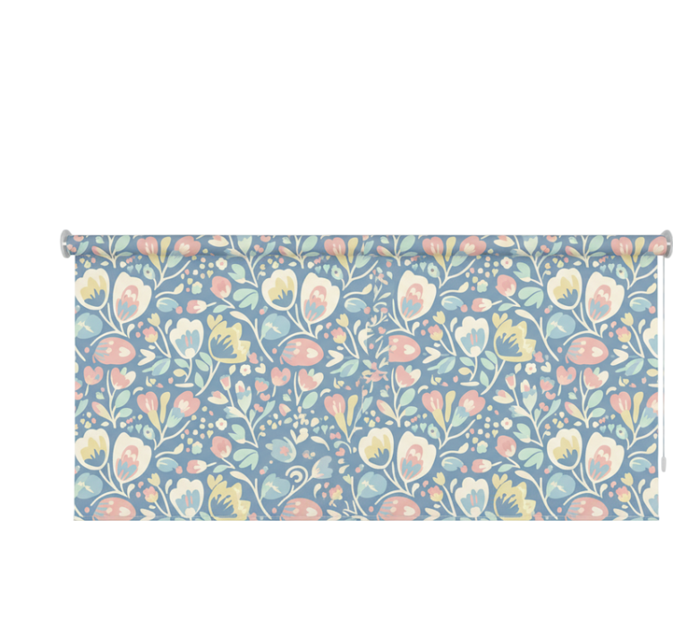 Scandinavian blind with pastel nordic flowers - TenStickers