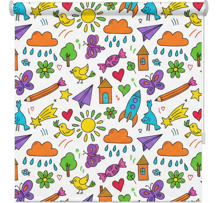 Scandinavian blind playful doodle print - TenStickers