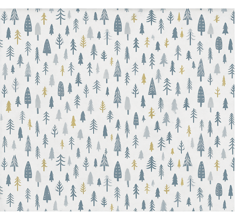 Scandinavian blind nordic winter forest design - TenStickers