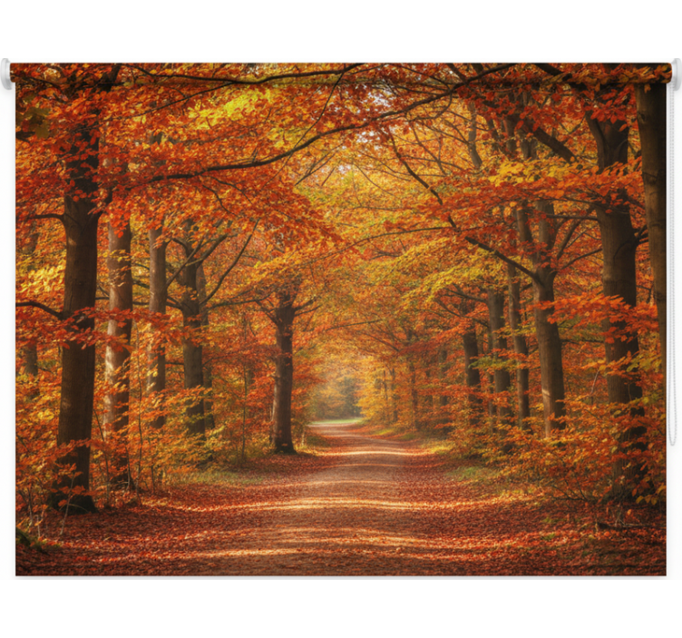 Tree blind autumn pathway - TenStickers