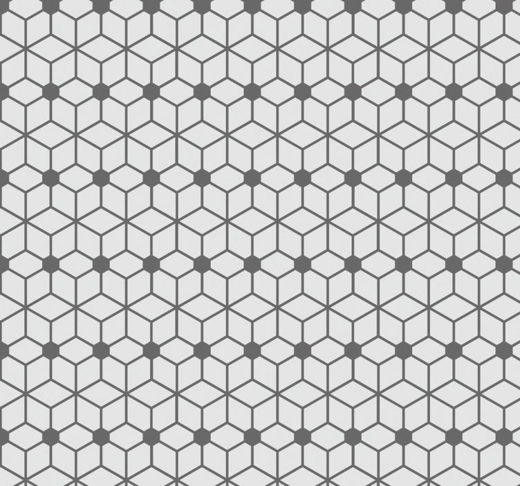 Bathroom blind in hexagonal tile design - TenStickers