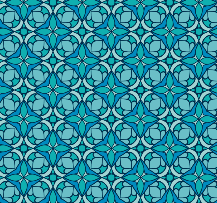 Bathroom blind with geometric ornate design - TenStickers