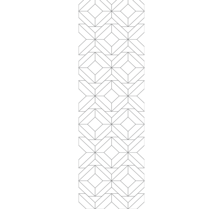 Home office blind with geometric white pattern - TenStickers