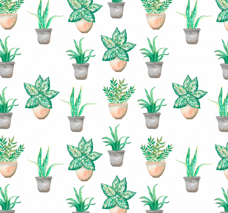 Blind kitchen potted greenery design - TenStickers