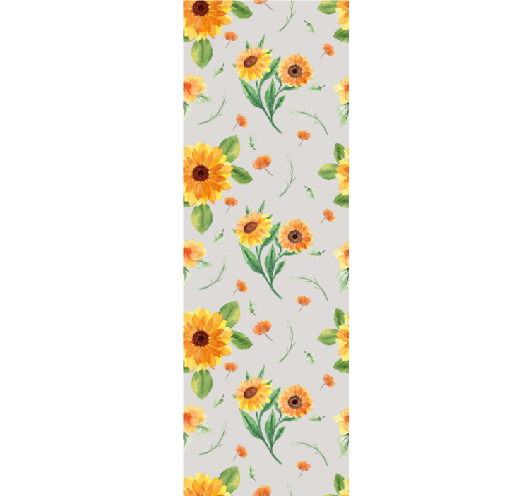 Blind kitchen sunflower watercolor flower pattern - TenStickers