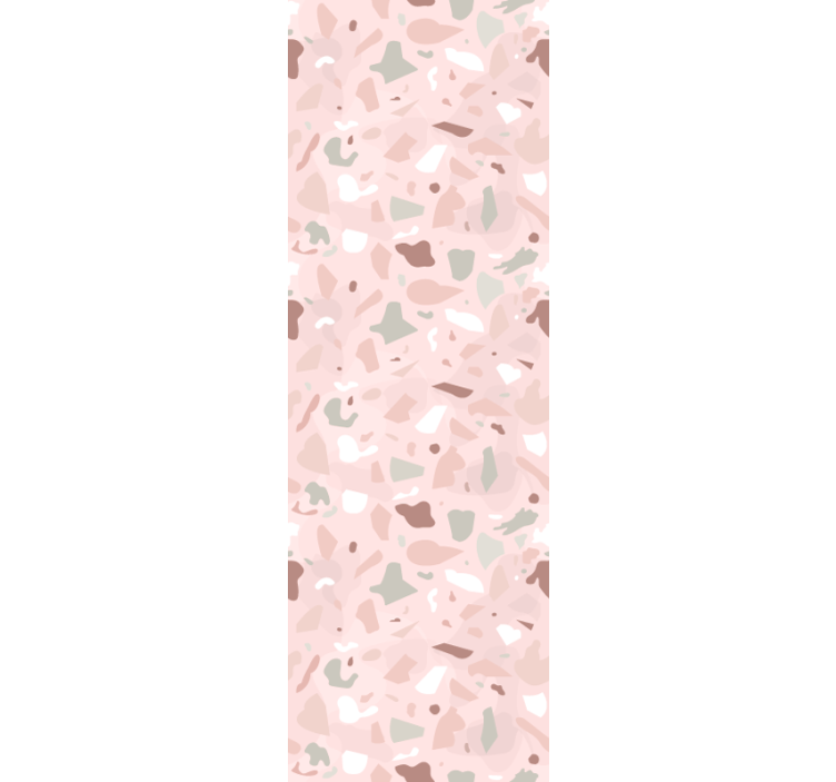 Blind kitchen pink shades terrazzo pattern - TenStickers